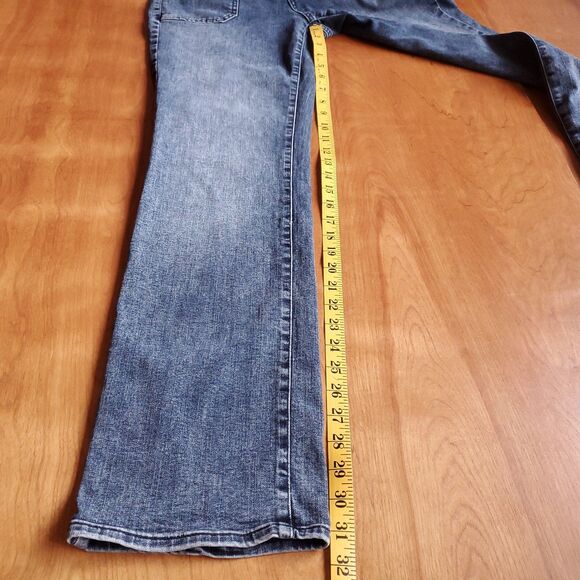 NYDJ Marilyn Straight Leg Blue Jeans Size 8 Sailor Pockets Lift Tuck Technology - Picture 9 of 12